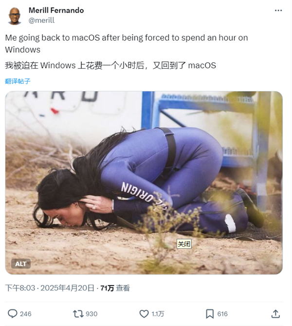 Windows留不住自家人:微软产品经理使用一小时火速换回macOS