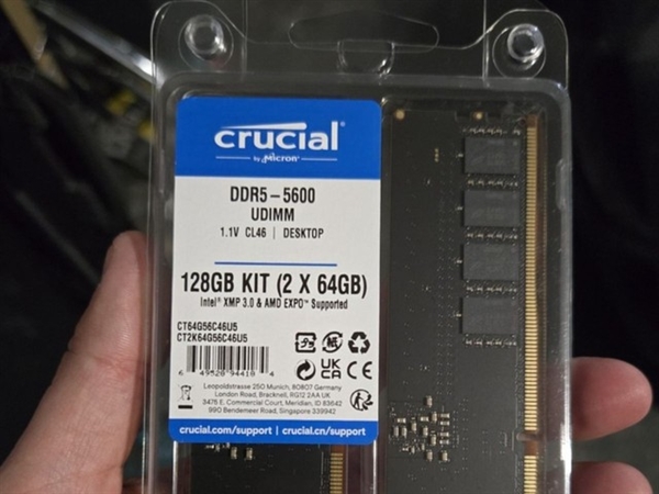 美光彻底摆烂!128GB英睿达内存坚决只退原价:连32GB都买不起