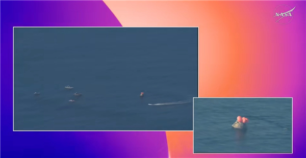 溅落50分钟后！阿尔忒弥斯2号返回舱终于打开舱门