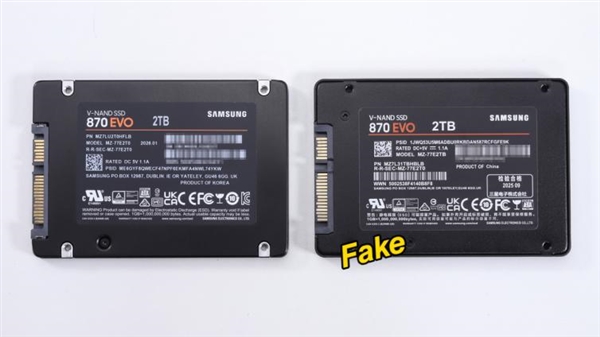 三星870 EVO写入120GB就报废!拆开才发现是假货:Windows都被骗了